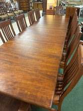 Load image into Gallery viewer, Custom Cherry Dining Table with 20 Chairs, 3 Leaf Extensions