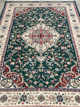 Load image into Gallery viewer, Surya Hand-Knotted Wool Rug in Green and Ivory