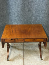 Load image into Gallery viewer, Antique Mahogany Drop-Leaf Writing Table with Drawers