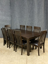 Load image into Gallery viewer, Contemporary Espresso Dining Table with 8 Chairs