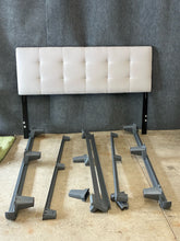 Load image into Gallery viewer, King Size Upholstered Headboard with Platform Bed Frame