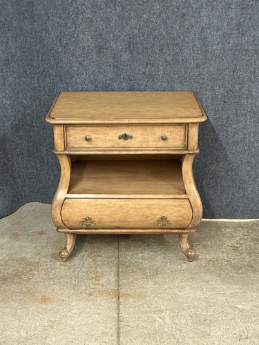 French Heritage Bombe-Style Nightstand/Side Chest