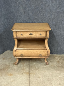 French Heritage Bombe-Style Nightstand/Side Chest