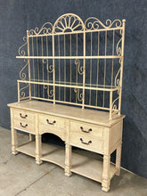 Load image into Gallery viewer, Lane Painted Wood Buffet with Wrought Iron &amp; Glass Hutch