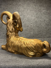 Load image into Gallery viewer, Large Brass Ram Sculpture