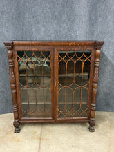 Load image into Gallery viewer, Antique Tiger Oak Library Bookcase