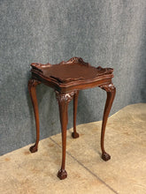 Load image into Gallery viewer, Claw Foot Dark Wood Lamp Table