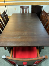 Load image into Gallery viewer, Ethan Allen Horizons 9-Piece Walnut Finish Dining Set with 2 Leaves