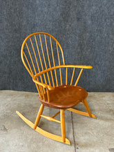 Load image into Gallery viewer, J. Brown Lincolnville Maine Handcrafted Windsor Rocking Armchair