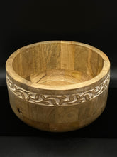 Load image into Gallery viewer, Carved Mango Wood Decorative Bowl