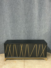 Load image into Gallery viewer, Hooker Furniture Black &amp; Gold 3-Door Credenza