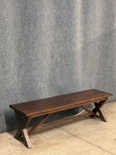 Load image into Gallery viewer, Ashley Furniture Rustic X-Base Dining Bench
