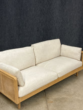 Load image into Gallery viewer, Castlery "Lucia" White Wash Cane Sofa