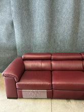 Load image into Gallery viewer, Natuzzi Burgundy Leather Sectional Sofa with Chaise