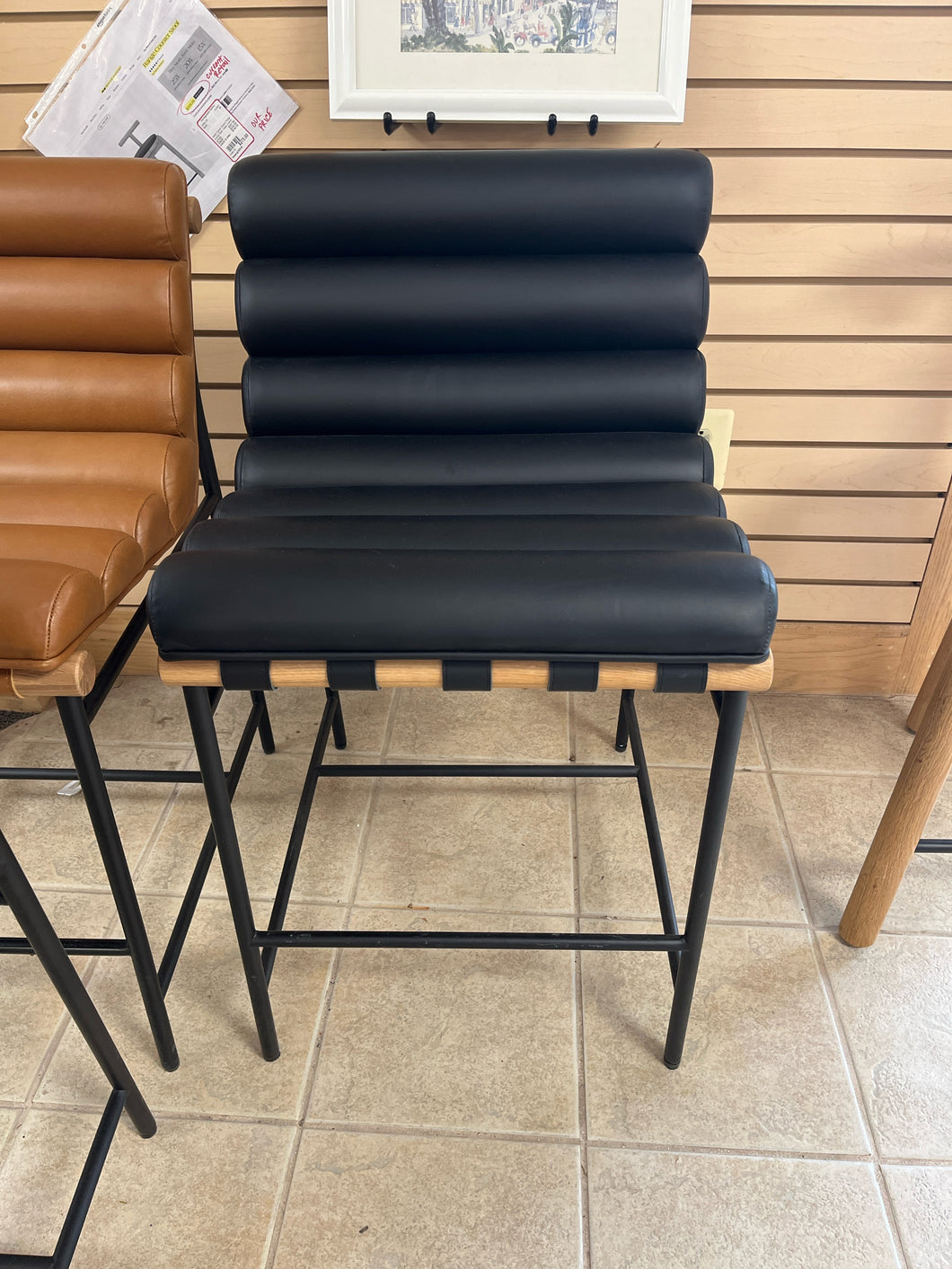 *NEW* Denver Modern Vail Leather Counter Stool (Multiple Quantities)