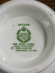 Minton Gold Trim Black Dinnerware set