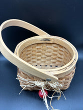 Load image into Gallery viewer, Handwoven Splint Wood Gathering Basket with Swing Handle