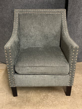 Load image into Gallery viewer, Grey Upholstered Nailhead Trim Armchair