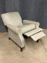 Load image into Gallery viewer, Grey Upholstered Manual Reclining Chair