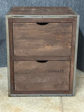 Load image into Gallery viewer, Rustic Wood and Metal File Cabinet