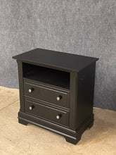 Load image into Gallery viewer, Black 2-Drawer Nightstand