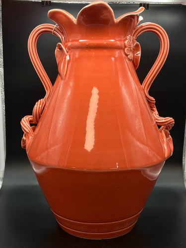 Vietri Orange Ceramic Solid Vase