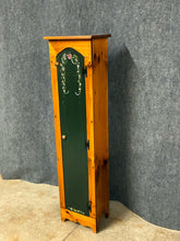 Load image into Gallery viewer, Rustic Pine Hand-Painted Floral Tall Storage Cabinet