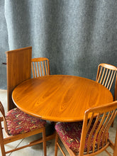 Load image into Gallery viewer, Vintage Skovby Danish Modern Teak Extension Dining Table with Leaf &amp; 4 Chairs