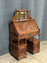 Load image into Gallery viewer, Victorian/Eastlake Style Walnut Secretary Desk with Mirror