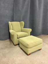 Load image into Gallery viewer, Klaussner Green Upholstered Chair With Ottoman