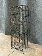Load image into Gallery viewer, Antique Bronze Wrought Iron Wine Rack Jail with Lock