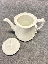 Load image into Gallery viewer, 2 Piece White Tea/Coffee Pot