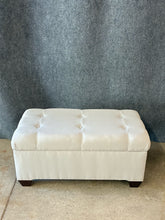Load image into Gallery viewer, Ivory Tufted Upholstered Storage Bench