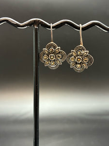 Judith Jack Sterling Silver Marcasite Pierced Earrings