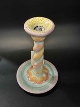 Load image into Gallery viewer, 1 Piece Mackenzie-Childs Ceramic Multi-Color Candle/Candleholder