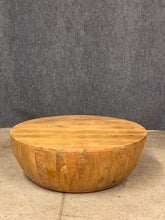 Load image into Gallery viewer, Light Wood Drum Coffee Table