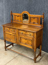 Load image into Gallery viewer, Vintage Solid Oak Server Cabinet