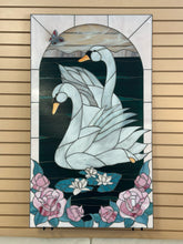 Load image into Gallery viewer, Double-Sided 3D Stained Glass Swan Panel