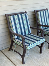 Load image into Gallery viewer, Outdoor Metal Armchair with Striped Cushions