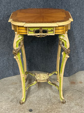 Load image into Gallery viewer, Louis XV Style Painted/Inlaid Side Table