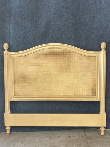 French Provincial Style Queen Cane Back Headboard