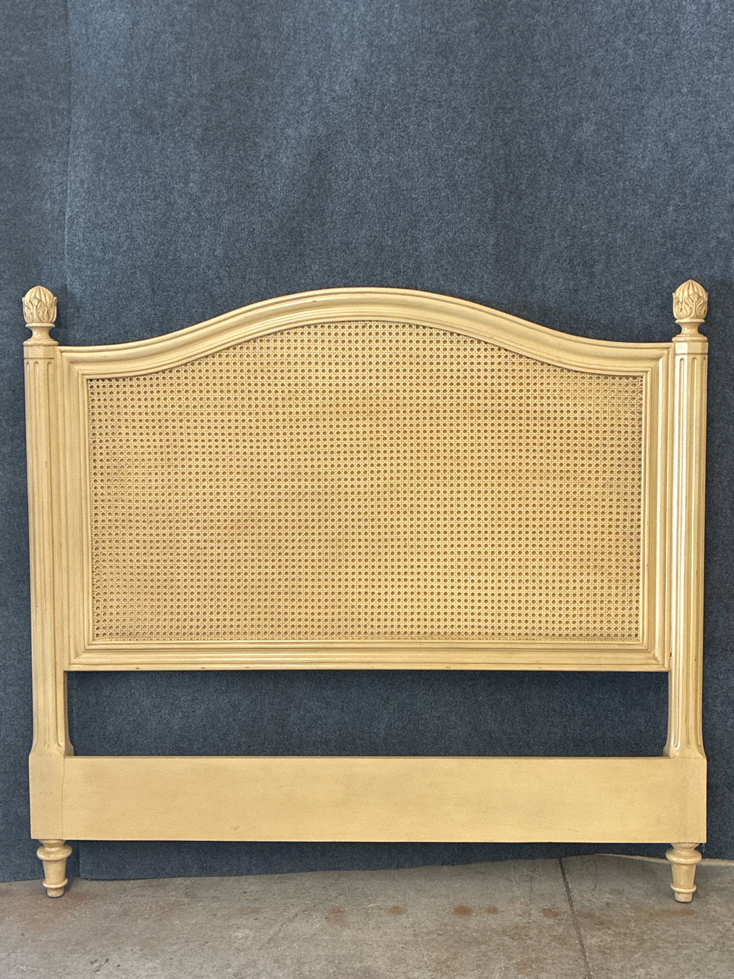 French Provincial Style Queen Cane Back Headboard