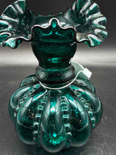 Load image into Gallery viewer, Fenton Glass Vintage Teal Vase