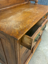 Load image into Gallery viewer, Antique Victorian Oak Sideboard with Mirror