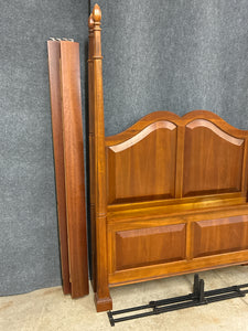 Queen Four-Poster Bed Frame in Cherry Finish