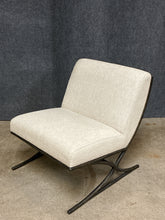 Load image into Gallery viewer, Modern Upholstered Lounge Chair with Sculptural Metal Base by Dharma Lifestyles