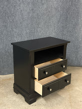 Load image into Gallery viewer, Black 2-Drawer Nightstand
