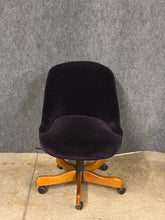 Load image into Gallery viewer, Purple Velvet Adjustable Height Swivel Office Chair