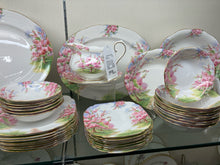 Load image into Gallery viewer, Royal Albert Gold Trim Floral Bone China White Dinnerware set