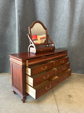 Load image into Gallery viewer, Ethan Allen British Classics 9 Drawer Dresser with Mirror